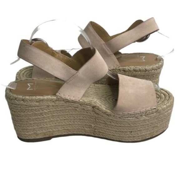 MARC FISHER Pink Renni Espadrille Platform Wedge Heel Sandals Size 9 Strappy a24 - Picture 6 of 10